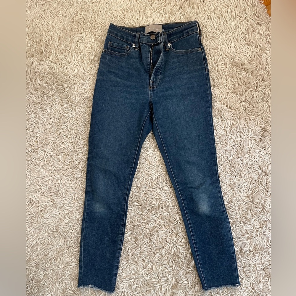 Everlane Blue Skinny High-Waisted Jeans - 24 Ankle